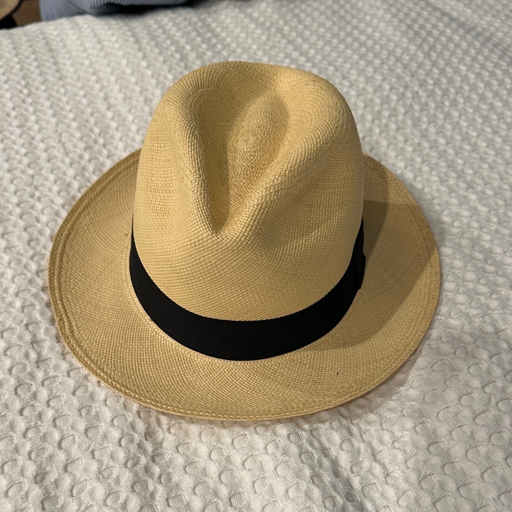 Stylish Panama Hat with Black Band